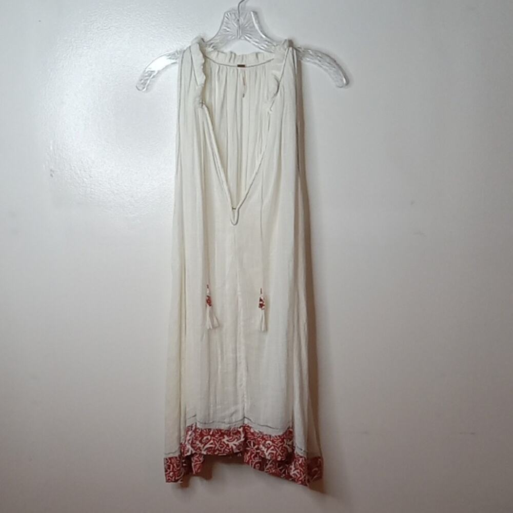 Free People Women's Size Medium Cream Textured Blouse. Festival. Boho